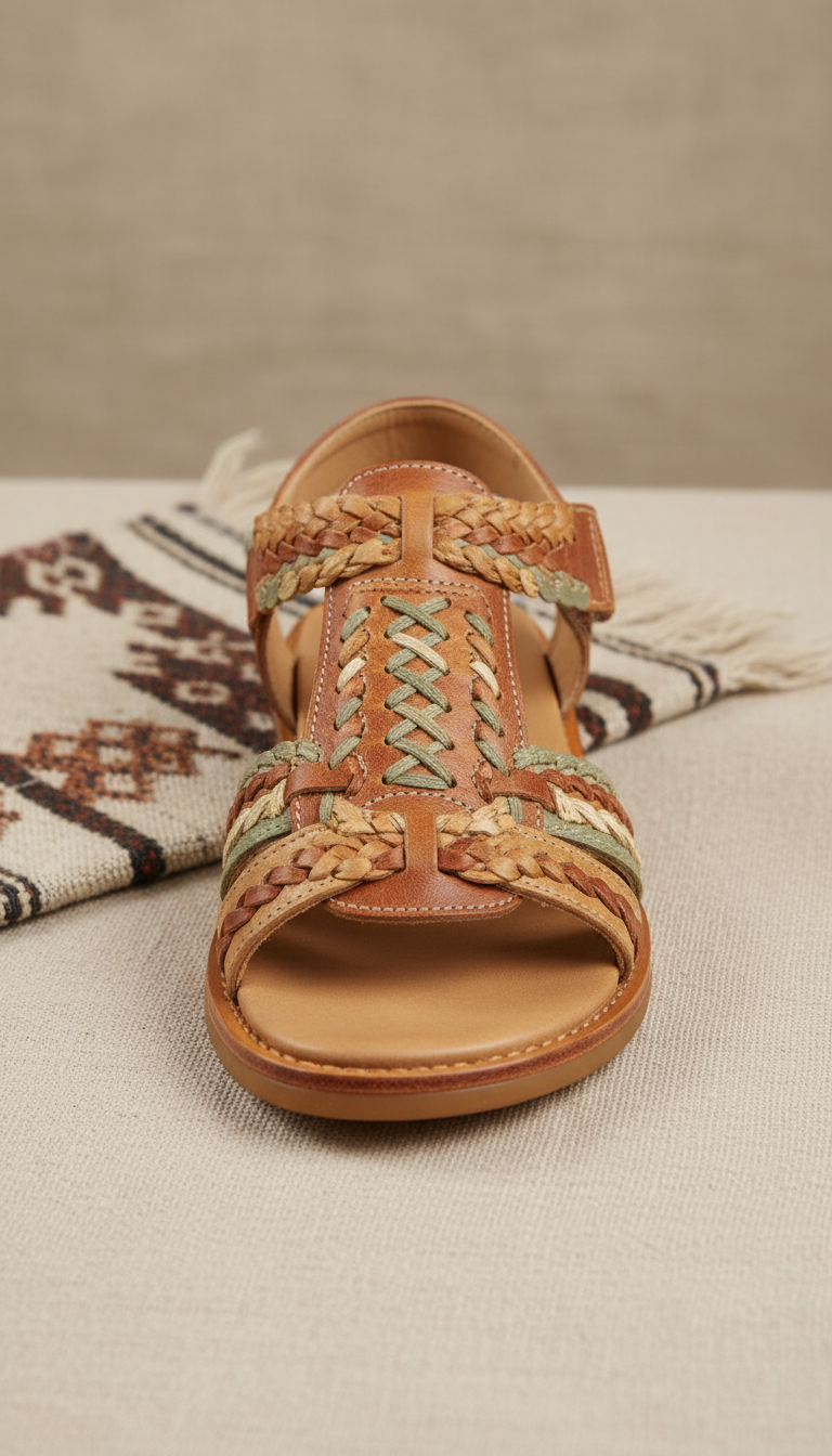 Slip-On Mule With Wool Embroidery