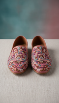 Leather Slip-On With Jewel Embroidery
