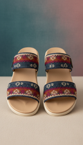 Textile Sandal With Bold Color Blocking
